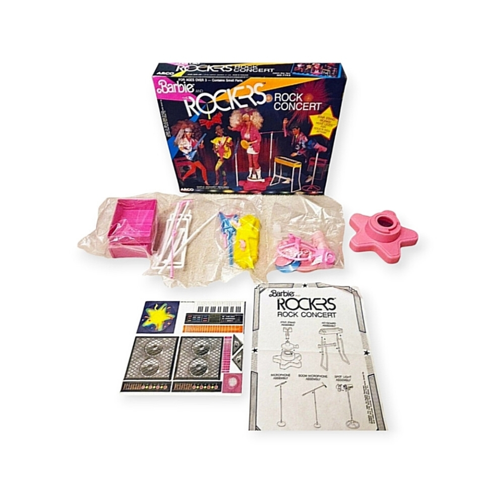 Vintage 1986 Barbie and The Rockers Rock Concert Stage with Original Box